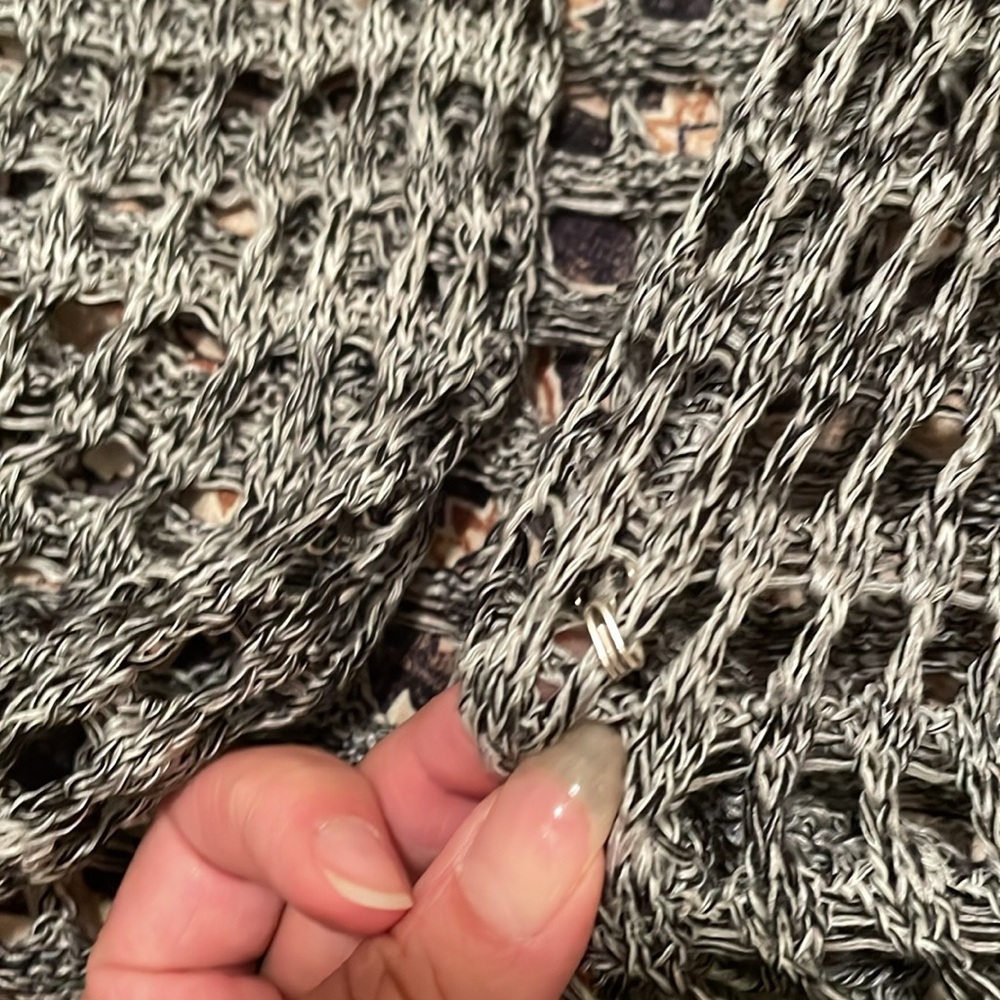 New Directions Gray Crochet Swim Coverup - Picture 6 of 6